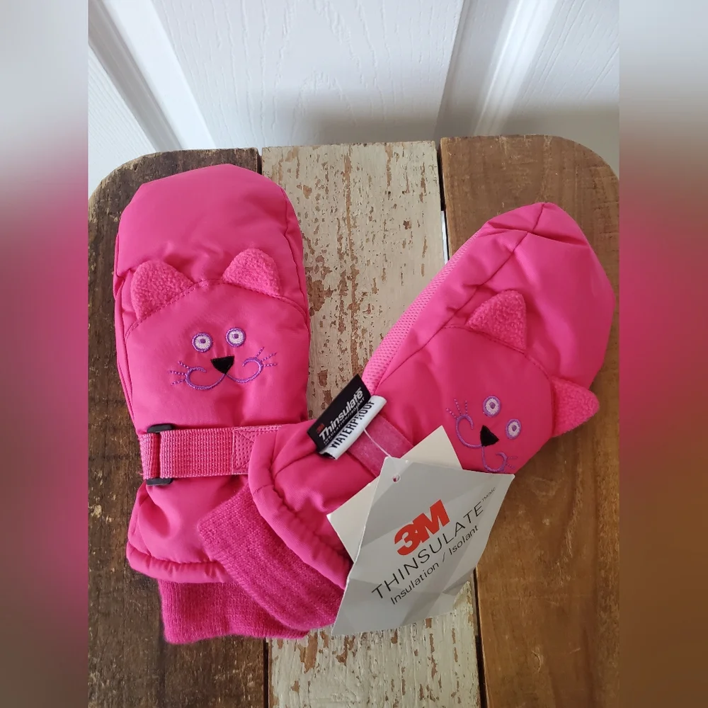 N'ice Caps Pink Kitty Cat Mittens